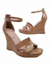 Shein 41 Shuzia Női Egyenes Egyszínű Ék Néha Vastag Alsó Szandál (sx2310165585438500)