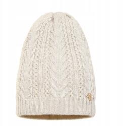 Pawonex Fibi női sapka Világos Bézs - meleg merinó gyapjú, copf (2520)