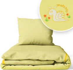 Ankras Ágyneműhuzat 135x100 Gyerek 2EL 100x135 Kiságyhoz (WYC. ŚLIMAKA P-2 135/100 40/60 APL. ŻÓŁTY)