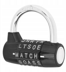  5 betűs szókombinációs lakat iskolai tornaterembe kerítésbe szerszámosládába (EPC_CAH_803+Color-Black)