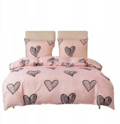  Ágynemű garnitúra 220x200 +2 70X80 Pasztell Rózsaszín szív ágyneműhuzat (220 FBC 3/CM91)