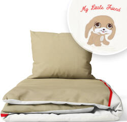 Ankras Ágyneműhuzat 135x100 Gyerek 2EL 100x135 Kiságyhoz (M.L.FRIEND P-2 135/100 40/60 APL. BEŻ + CZER)