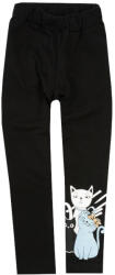  Leggings Bélelt Nadrág Fekete Macskák 3/4 H006A (TUR006)