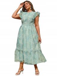 Shein 2XL Nyári Ruha MIDI Patchork Mintás