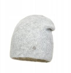 Pawonex Luana női sapka Világos szürke - angóra sapka térbeli szövéssel (2463)