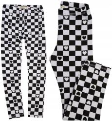  Sakktábla Leggings Print Fehér Fekete 116 H005F (qH111a)