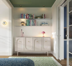  MAZOMA komód 4 ajtós, kasmír/arany (wipPUMAKO40KAKAKZ5020)