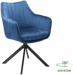 SIGNAL MEBLE Azalea bársony szék, X61, fekete, tengerészkék