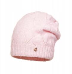 Pawonex Rina női sapka púderrózsaszín - finom angóra beanie sapka (2461)
