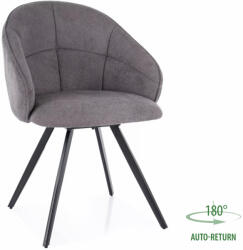 SIGNAL MEBLE Capri Vardo szék, matt fekete, szürke