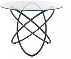SIGNAL MEBLE Orbit asztal, fekete, átlátszó