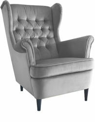 SIGNAL MEBLE Harry bársonyfotel, X82, szürke