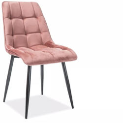 SIGNAL MEBLE Chic bársonyszék, X51, fekete, rózsaszín