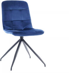 SIGNAL MEBLE Texo bársony szék, X44, fekete, tengerészkék