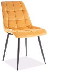 SIGNAL MEBLE Chic bársonyszék, X50, fekete, curry