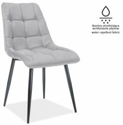 SIGNAL MEBLE Chic matt bársony szék, X50, fekete, szürke
