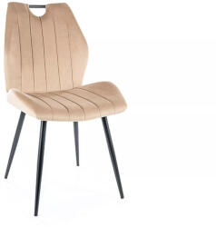 SIGNAL MEBLE Arco bársony szék, X51, fekete, bézs