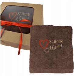 York Hímzett törölköző szuper anyukáknak Anyák napi ajándékcsomagolásban 50x100cm