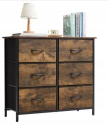  Komód Fiókokkal 6 Fiókos Nappali Iroda Hálószoba Szekrény Könyvespolc