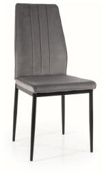 SIGNAL MEBLE Atom bársony szék, X44, fekete, szürke