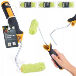 TRCR 3x Festőhenger 10 cm Utántöltő Készlet Festék Lakk Fogantyú Festő fogantyú H0 (SE030103554)