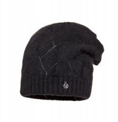Pawonex Rina női sapka, fekete - finom angóra beanie sapka (2461)