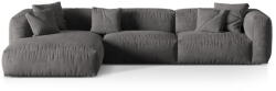 Micadoni Szürke bársony moduláris sarokkanapé (bal oldali-heverő résszel) Martina - Micadoni - bonami - 815 570 Ft