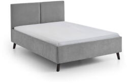 meise.möbel Szürke kárpitozott franciaágy ágyráccsal 140x200 cm Piano - Meise Möbel