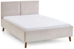 meise.möbel Bézs kárpitozott franciaágy ágyráccsal 140x200 cm Piano - Meise Möbel