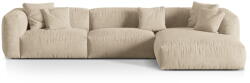 Micadoni Bézs bársony moduláris sarokkanapé (jobb oldali-heverő résszel) Martina - Micadoni - bonami - 815 570 Ft