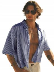 Shein Rövid Ujjú Csíkos Ing