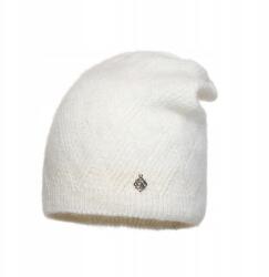 Pawonex Luana Ecru női sapka - angóra sapka térbeli szövéssel (2463)