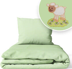 Ankras Ágyneműhuzat 135x100 Gyerek 2EL 100x135 Kiságyhoz (OWIECZKA P-2 135/100 40/60 APL. ZIELONY)
