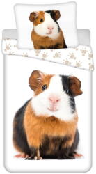 Jerry Fabrics Fehér egyszemélyes pamut gyerek ágyneműhuzat 140x200 cm Guinea Pig - Jerry Fabrics