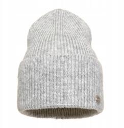Pawonex Celine női sapka Világos szürke - stílusos téli sapka bordázott mintával (2430)