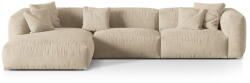 Micadoni Bézs bársony moduláris sarokkanapé (bal oldali-heverő résszel) Martina - Micadoni - bonami - 815 570 Ft