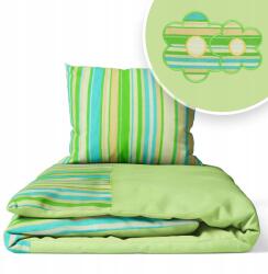 Ankras Ágyneműhuzat 135x100 Gyerek 2EL 100x135 Kiságyhoz (FLOWERS P-2 135/100 40/60 APL. ZIELONE)