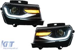 KITT Első lámpa LED nappali menetfénnyel Chevrolet Camaro Mk5 Facelift (2014-2015) dinamikus irányjelző 2016 dizájn (HLCHECAMARO)