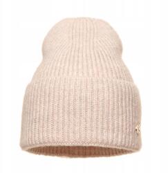 Pawonex Selina női sapka púderrózsaszín - bordázott szövésű és kihajtható sapka (2417)