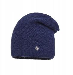 Pawonex Luana sötétkék női sapka - angóra sapka térbeli szövéssel (2463)