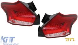 KITT Fényszórók LED nappali menetfénnyel Ford Focus III Mk3 jobbkormányos (2015-2017) Bi-Xenon dizájn dinamikus futófényes irányjelyzőkkel Demon kinézet (HLFFMK3RHD)