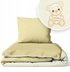 Ankras Ágyneműhuzat 135x100 Gyerek 2EL 100x135 Kiságyhoz (HAPPY BEAR P-2 135/100 40/60 APL. BEŻOWY)