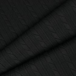 Takoy Material tricotat / jacquard cable knit împletituri Slim negru
