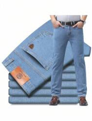 Shein Férfi Egyenes Szárú Farmernadrág Hosszú Kék 38.0 1DI