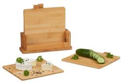  SORA Bambusz Vágódeszka Szett Állvánnyal