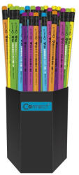 Connect Grafitceruza HB, radíros, fluo színű test és radír, Connect 72 db/csomag, (000003809)