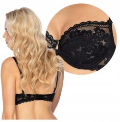 Róża Csipkés, Puha, Merevítős Melltartó Arany Díszítéssel Gizela Fekete 85B