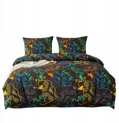  Ágyneműhuzat 160x200 2 párnahuzat 70x80 Play Game ágyneműhuzat garnitúra játékosoknak (160 MB 3/CM78)