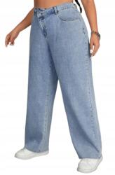 Shein Plus Size Női Farmer Nadrág Kék Hosszú Egyenes 44 1DG