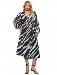 Shein Xl-es Borítékos Ruha MIDI Mintás